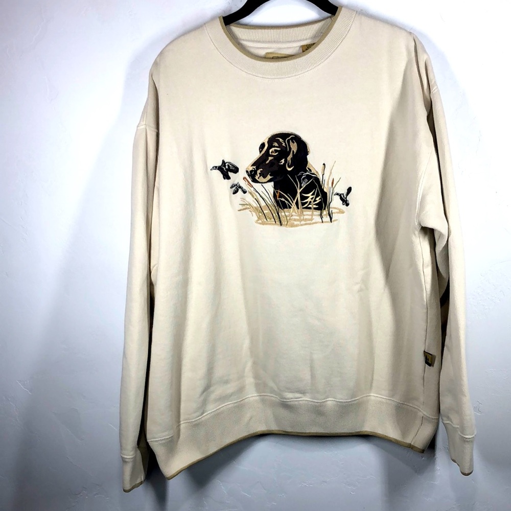 Field Tested embroidered Lab & Duck sweatshirt L